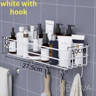 Сучасна залізна настінна полиця у ванну кімнату, так само можна використовувати . . фото 1