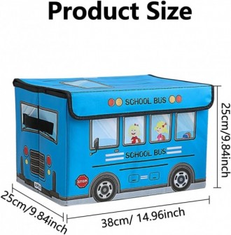 Ящик Пуф короб складний ящик для іграшок Save Box Автобус синій
Багатофункціонал. . фото 4