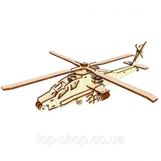 Дерев’яний конструктор “Гелікоптер” – це реалістична модель за основу якої взяли. . фото 2
