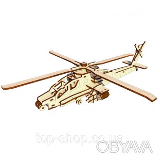 Дерев’яний конструктор “Гелікоптер” – це реалістична модель за основу якої взяли. . фото 1
