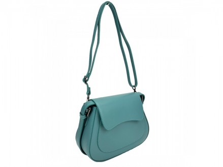 Італійська блакитна стильна сумочка через плече, крос-боді, виготовлена з натура. . фото 2