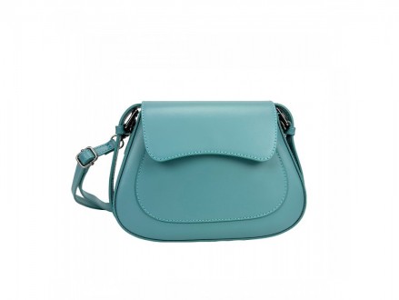 Італійська блакитна стильна сумочка через плече, крос-боді, виготовлена з натура. . фото 6