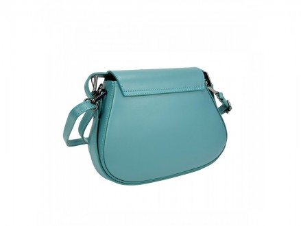 Італійська блакитна стильна сумочка через плече, крос-боді, виготовлена з натура. . фото 4