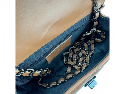 Жіноча італійська шкіряна руда стильна стьобана сумка через плече, крос-боді на . . фото 6
