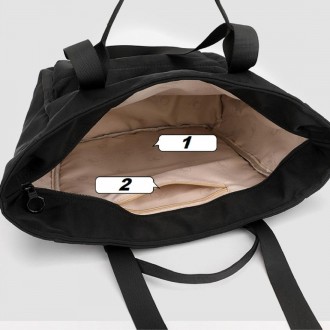 Сумка жіноча велика на плече, сумка шопер текстильна в чорному кольорі.
Розмір: . . фото 8