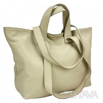 Жіноча італійська шкіряна сумка А4, сумка тоут, шопер з однією ручкою на плече, . . фото 1