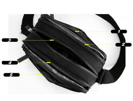 Жіноча сумка повсякденна на плече, через плече, сумка крос-боді чорна текстильна. . фото 8
