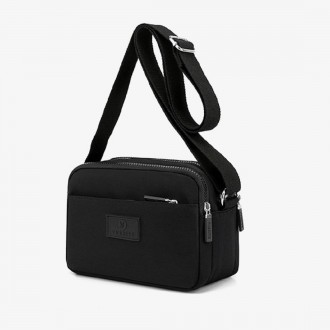 Жіноча сумка повсякденна на плече, через плече, сумка крос-боді чорна текстильна. . фото 5