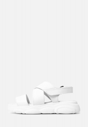 Зручні босоніжки на липучці шкіряні білі у спортивному стилі.
Верх:натуральна шк. . фото 2