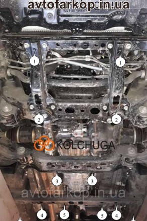 Защита двигателя для автомобиля:
Toyota Hilux (2021-) Кольчуга
Защищает двигател. . фото 4