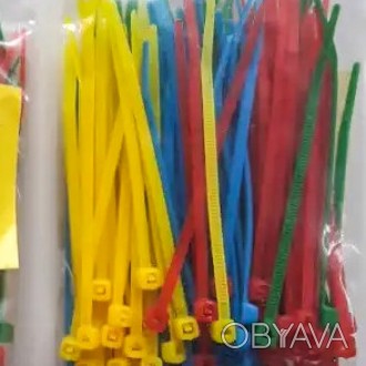 Стяжка кабельная 100х2.5мм (цветные), DEC1315(100mm-C), 1уп-100шт
. . фото 1