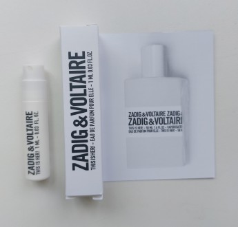Продам новую женскую парфюмированную воду Zadig&Voltaire This is her (пробни. . фото 3
