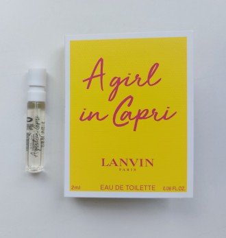 Продам новую женскую туалетную воду Lanvin A Girl in Capri (пробник 2 мл). В нал. . фото 2