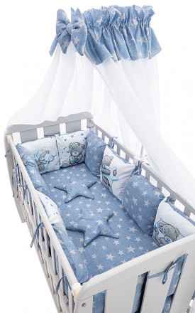 Комплект у ліжечко Babyroom Bortiki Print-08 (8 предметів) виготовлений з ніжног. . фото 5