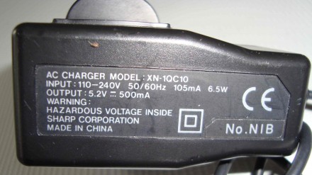 Genuine Original Sharp Mains Charger XN-1QC10 5.2v 500mA
 for Sharp GX10 GX10i . . фото 5