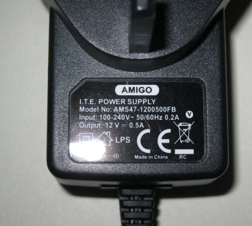 Блок питания Amigo 12V 0.5 А 3.5x1.5 мм AMS47-1200500FU I.T.E.Power
Блок питани. . фото 8