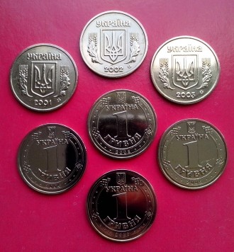 Продам набір обігових монет номіналом 1 гривня 2001, 2002, 2003, 2004, 2005, 200. . фото 5