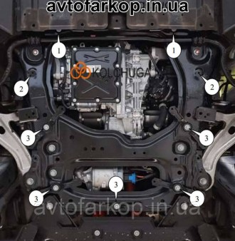 Защита двигателя для автомобиля:
Nissan Ariya (2022-) Кольчуга
Защищает двигател. . фото 4