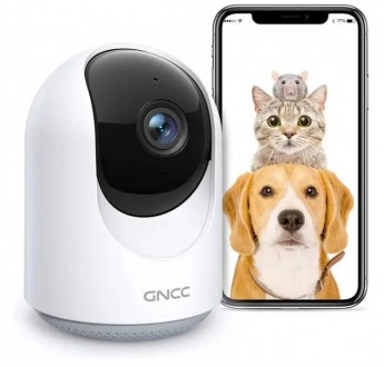 Wi-fi камера GNCC P1 Поворотна для дому, Home camera, відеоняня комплект 2 шт.
М. . фото 2