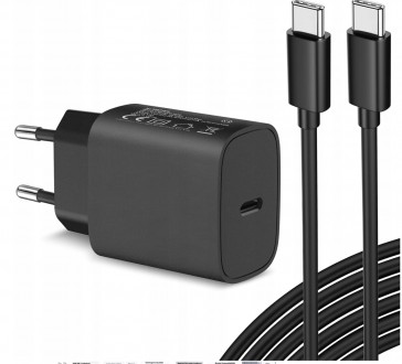 Опис
 
Зарядний пристрій "IPREMIUM" USB C, 25 Вт, зарядний кабель для Samsung Ga. . фото 2