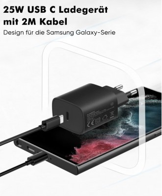 Опис
 
Зарядний пристрій "IPREMIUM" USB C, 25 Вт, зарядний кабель для Samsung Ga. . фото 8