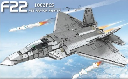 
Конструктор 9002 истребитель F-22, Военный истребитель 1802 детали
Представляем. . фото 3