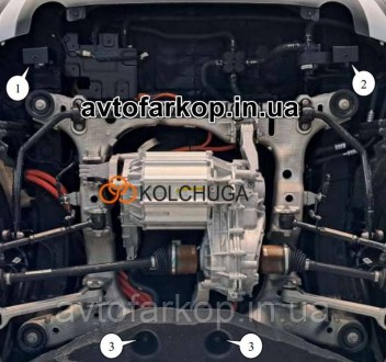 Защита двигателя для автомобиля:
BYD Tang EV600 (2021-) Кольчуга
	
	
	Защищает з. . фото 4