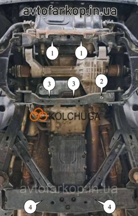 Защита двигателя для автомобиля:
Nissan Frontier II D41 (2021-) Кольчуга
· 
	
	
. . фото 4