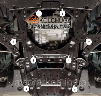 Защита двигателя для автомобиля:
Toyota bZ4X (2022-2023) Кольчуга
· 
	
	
	Защища. . фото 4
