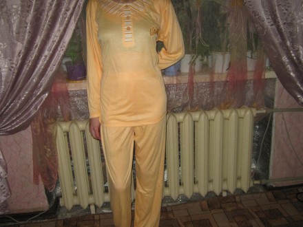 Очень красивая женская пижама NAMKY (производство Венгрия) желто-оранжевого и те. . фото 3
