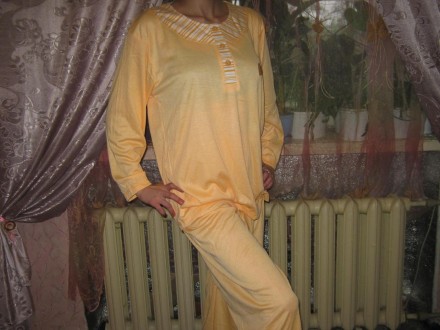 Очень красивая женская пижама NAMKY (производство Венгрия) желто-оранжевого и те. . фото 7