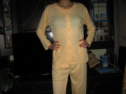  Очень красивая женская пижама NAMKY (производство Венгрия) однотонная, желтого . . фото 8