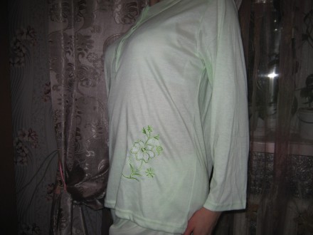  Очень красивая и качественная женская пижама NAMKY (производство Венгрия) салат. . фото 2