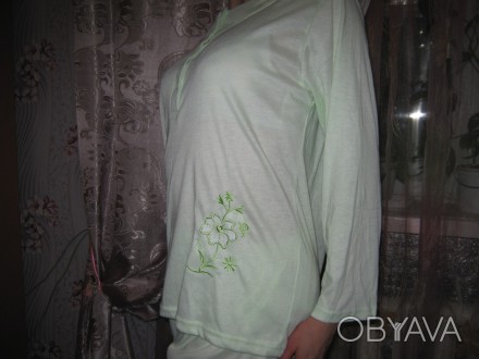  Очень красивая и качественная женская пижама NAMKY (производство Венгрия) салат. . фото 1