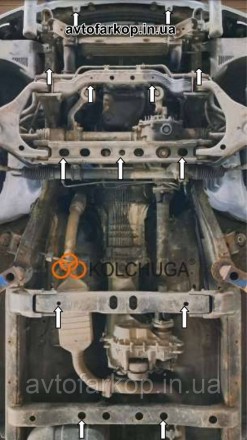 Защита двигателя для автомобиля:
Kia Sorento (2002-2009) Кольчуга
	
	
	Защищает . . фото 4
