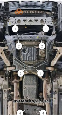  Защита двигателя для автомобиля:
 Lexus IS 250 (XE3)(2020-) Кольчуга
	
	
	Защищ. . фото 4