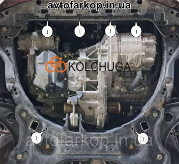 Защита двигателя для автомобиля:
Nissan Note E-Power (2016-2020) Кольчуга
	
	
	З. . фото 4