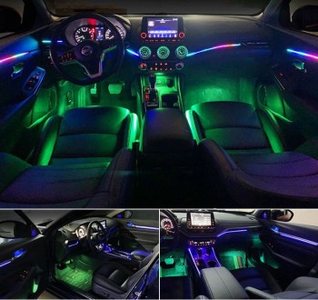 Подсветка салона авто Ambient light Rgb 18 в 1 многоцветная универсальная led по. . фото 4