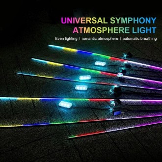 Подсветка салона авто Ambient light Rgb 18 в 1 многоцветная универсальная led по. . фото 3