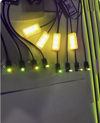 Контурная подсветка салона Bluetooth Ambient light 18 в 1, многоцветная лента дл. . фото 7