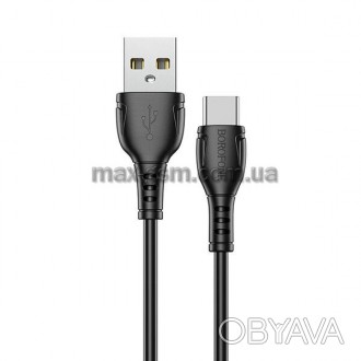 Кабель для зарядки та передачі даних від USB до USB-C, 1 метр, струм до 3A.. . фото 1