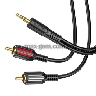 Аудіо AUX кабель 3,5 мм на два RCA, 1,5 метра.. . фото 2