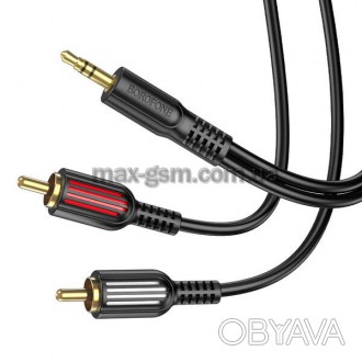 Аудіо AUX кабель 3,5 мм на два RCA, 1,5 метра.. . фото 1