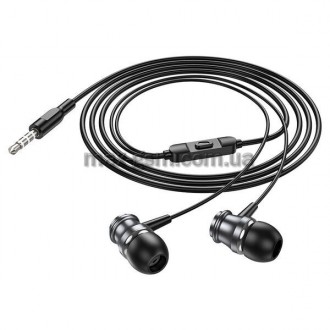 Універсальні наушники з мікрофоном, аудіороз'єм 3.5 мм, кабель 1.2 метри.. . фото 3