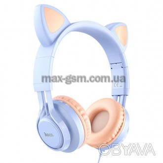 Котячі вуха W36, навушники з мікрофоном, штекер 3,5 мм, кабель 1,2 м.
Характерис. . фото 1