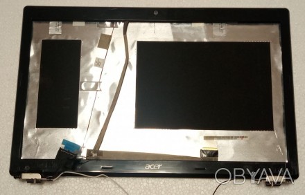 Верхня частина корпуса (кришка, рамка, петлі, шлейфи, вебкамера) з ноутбука ACER. . фото 1