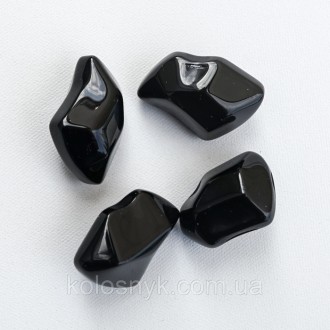 Камінці декоративні FIRE GLASS - кристал чорні KratkiДекоративні скляні камені с. . фото 2
