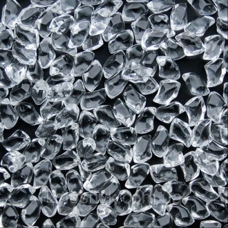 Декоративна галька FIRE GLASS - прозорий кристал KratkiДекоративні скляні камені. . фото 4