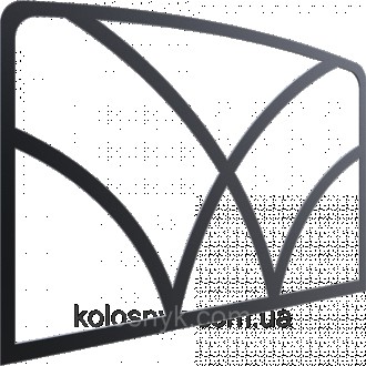 Декор для дверей KOZA K7 VV KratkiДекор для дверей "VV" для окремо стоячої печі . . фото 2