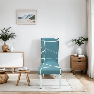 
Трикотажный цветной чехол для стула является идеальным аксессуаром для обустрой. . фото 2
